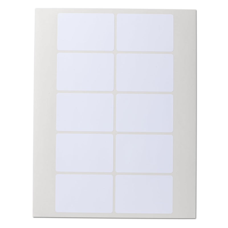Crinklee Waterproof Essential Oil Labels, 50 Rectangles, 3x2 Inches, Rounded Corners, Oil Proof, Highly Durable, Strong Glue - Image 2